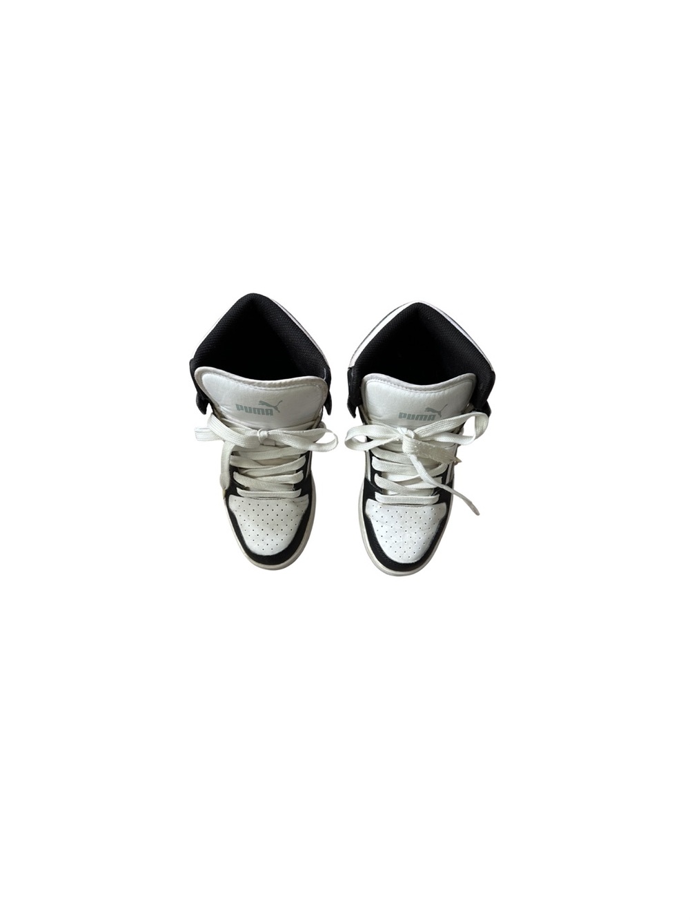 Puma Black and White High-Top Big Kids Unisex Sneaker Size 5.5C